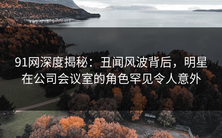 91网深度揭秘：丑闻风波背后，明星在公司会议室的角色罕见令人意外